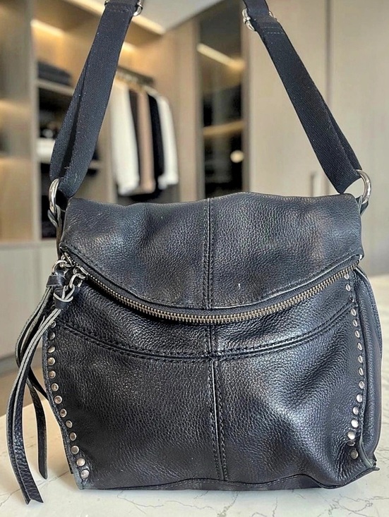The Sak Handbags - The Sak Black Leather Studded Crossbody Bag